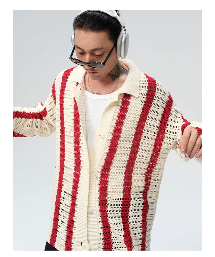 100% Cotton Knit Striped Top