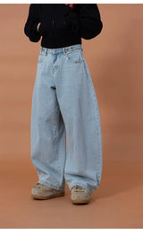 Men's Wide Leg Light Blue Jeans