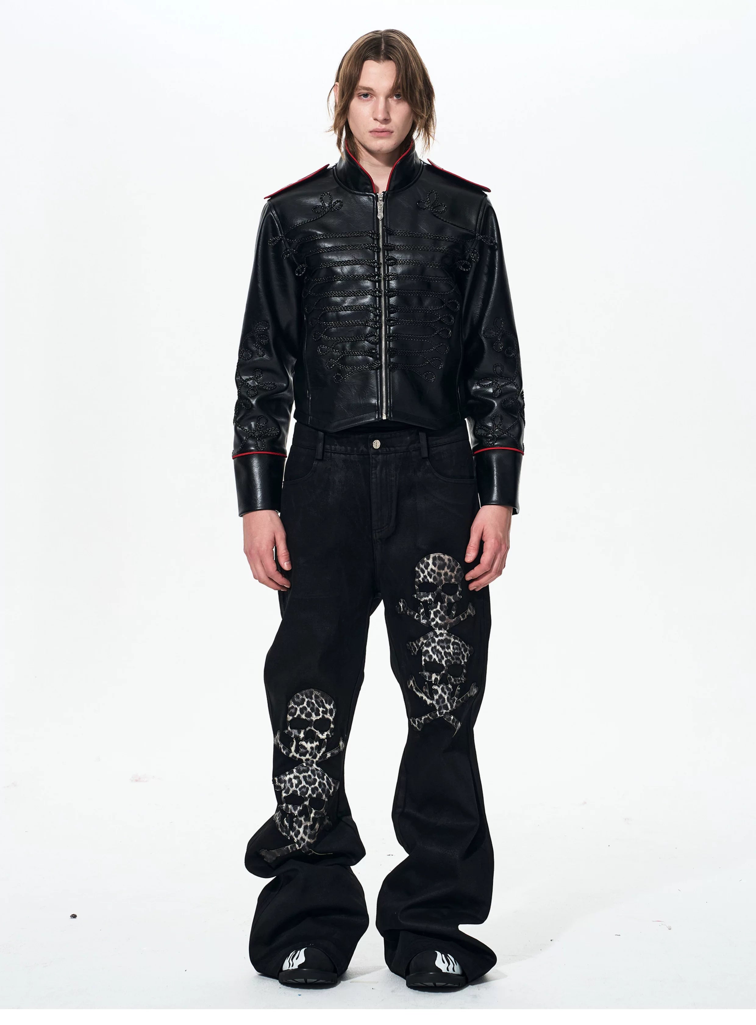 Men's Winter Stand Collar PU Jacket