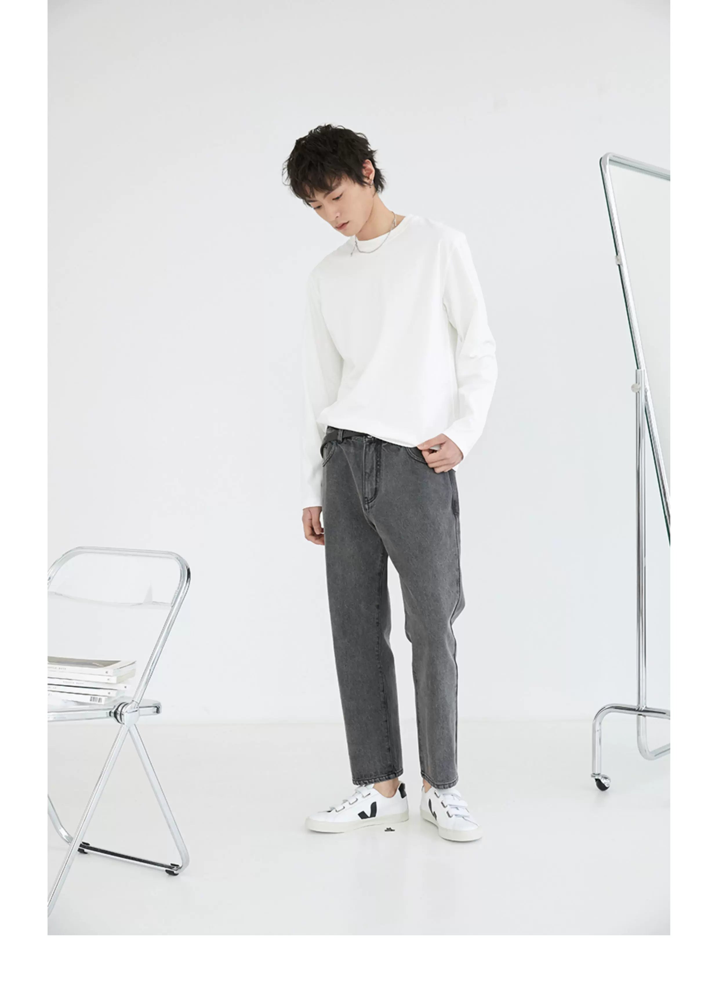 Long-Sleeved Mercerized Combed Tee