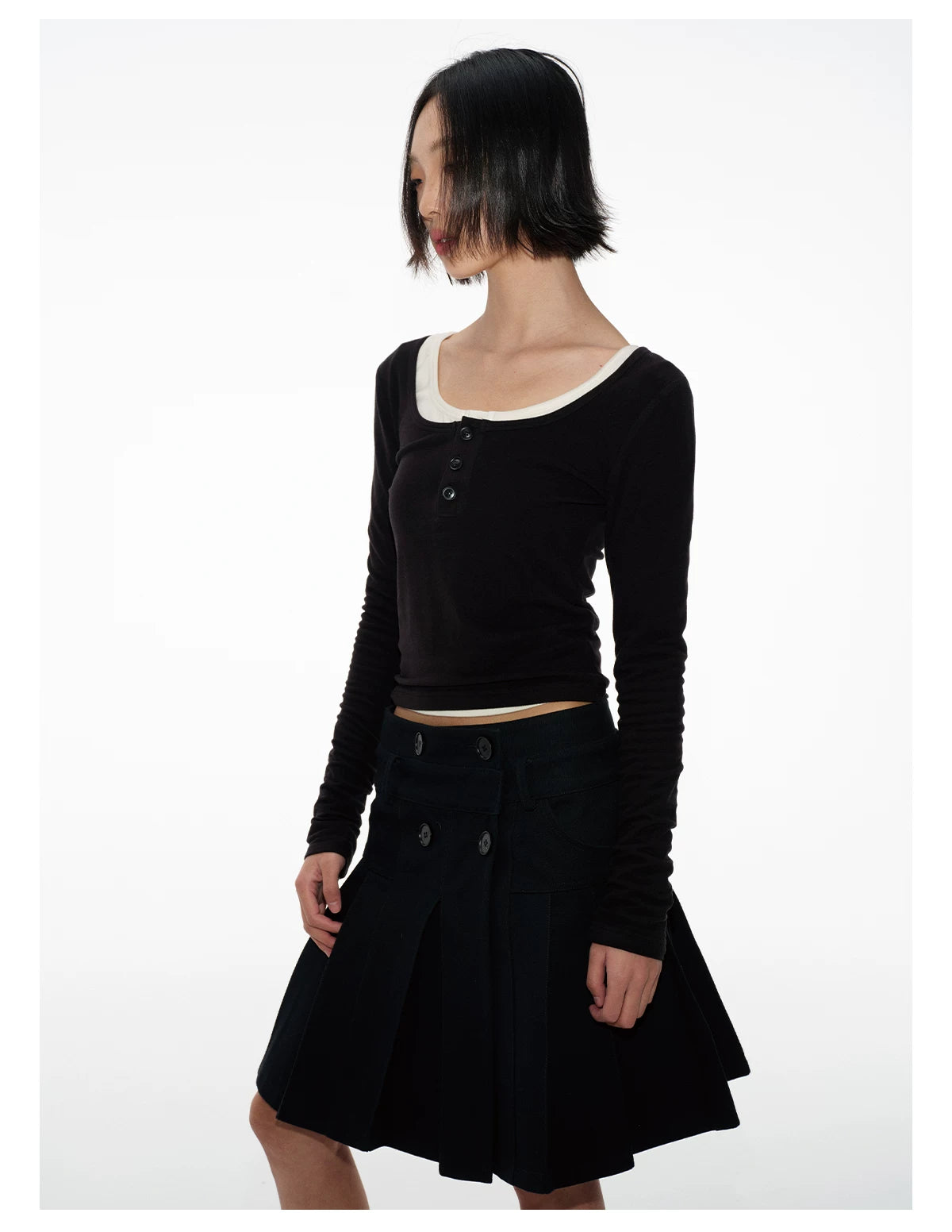 Women's Soft Long Sleeve Henley Tops