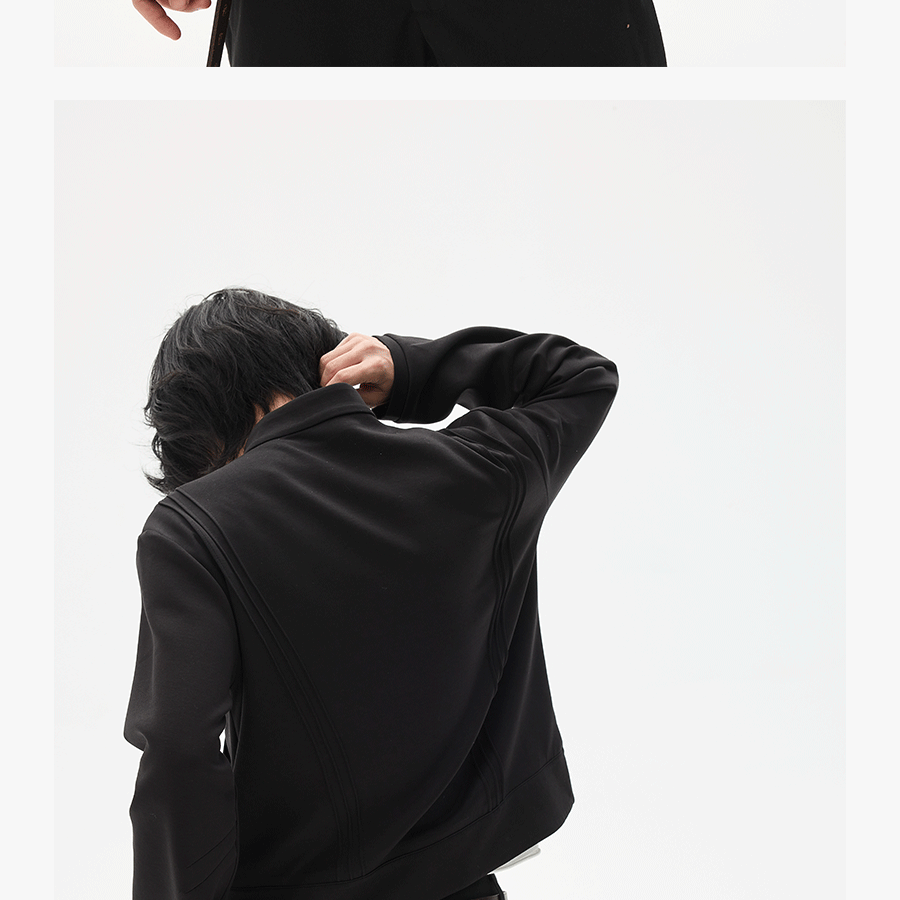 Soft Space Cotton Boxy Zip Sweatshirt