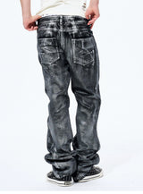Men's Heavy Silver Straight Leg Jeans