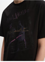 Baguette Print Textured Short-sleeve Tee