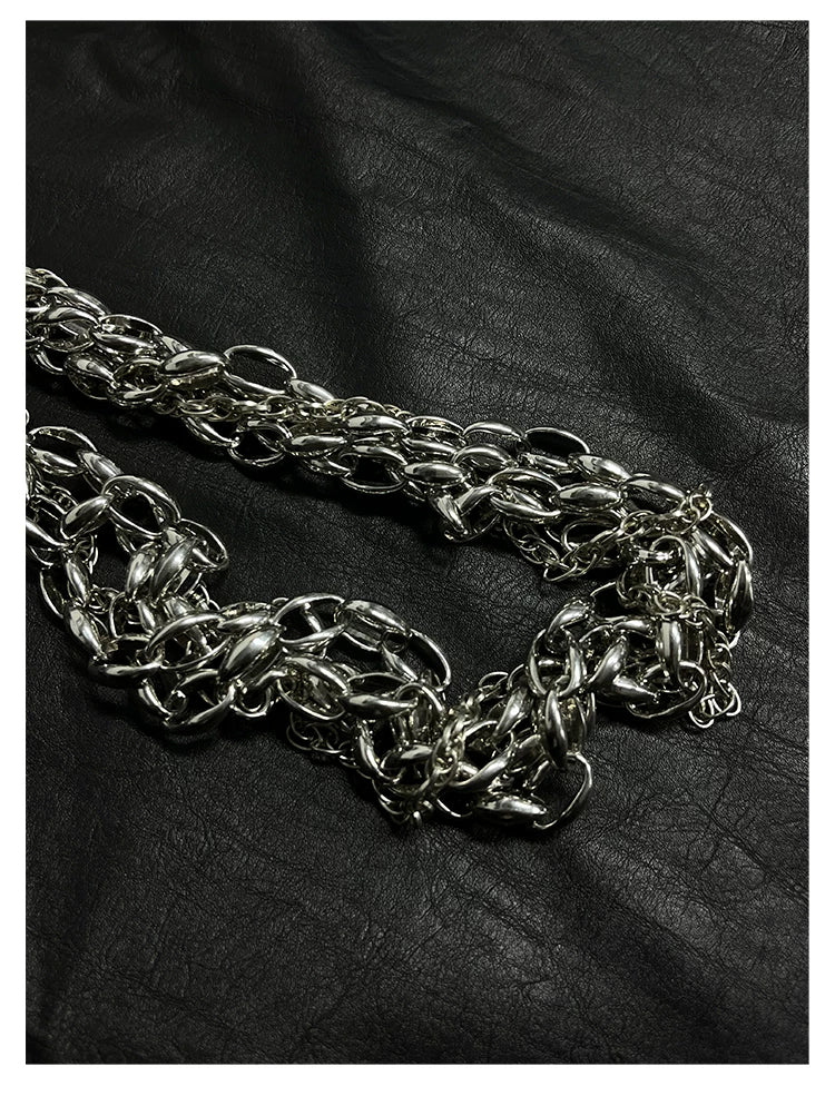 Men's Silver Triple Spiral Pants Chain
