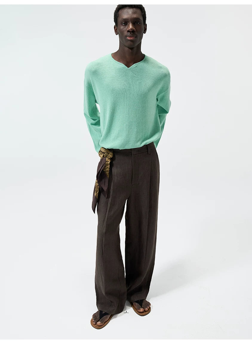Linen Cotton Loose Long Sleeve Tee
