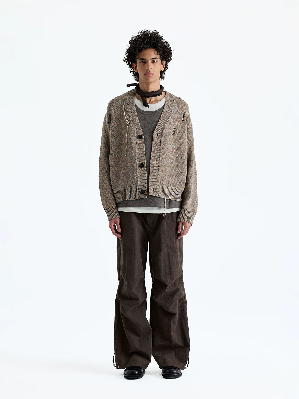 Drawstring Waist Nylon Cotton Parachute Pants