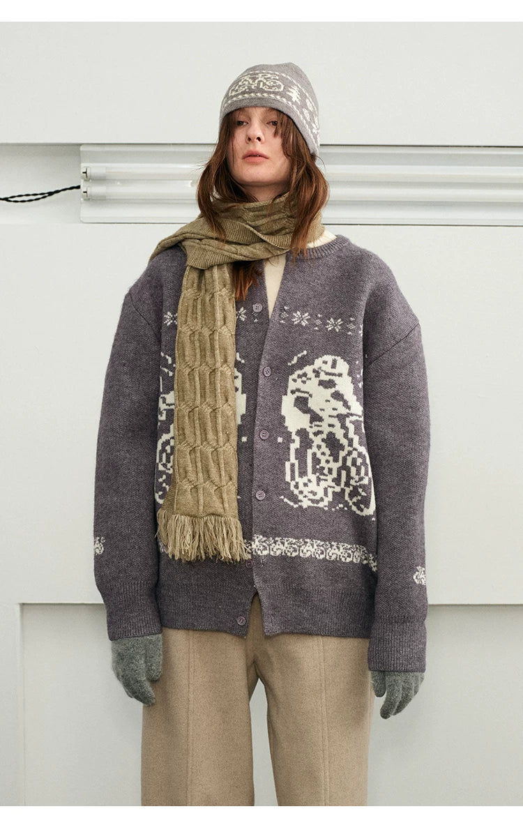 Thick Warm Cable Knit Tassel Scarf