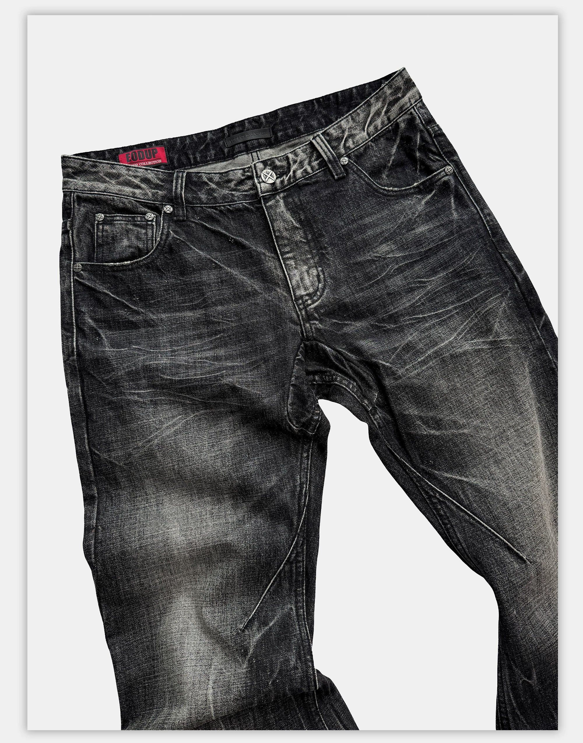 Vintage Dark Wash Curved Jeans
