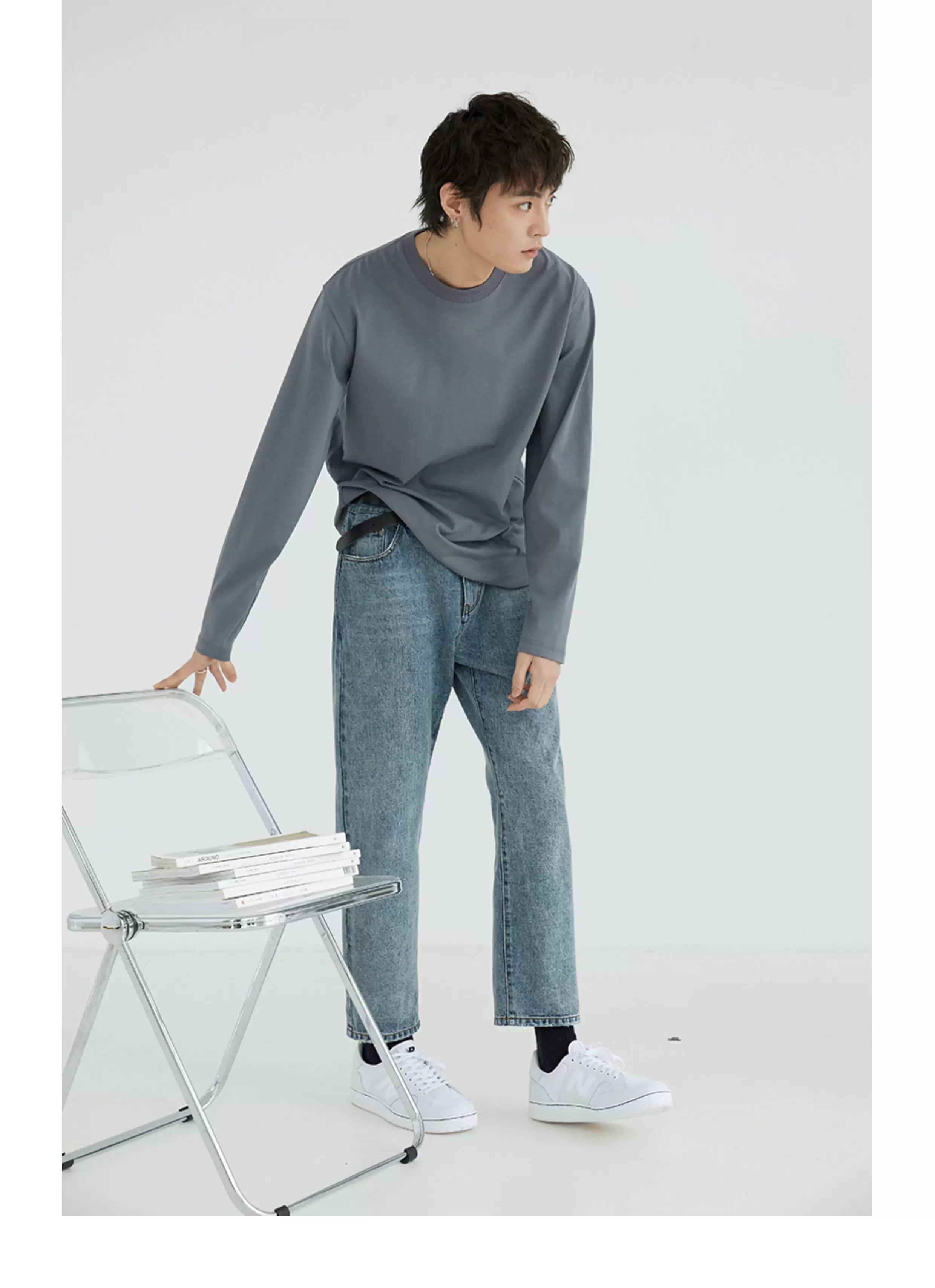 Long-Sleeved Mercerized Combed Tee