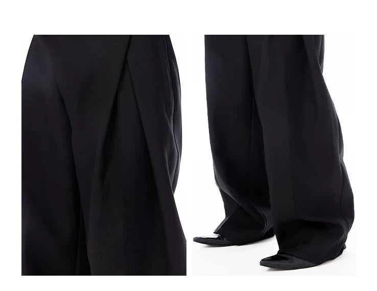Wrinkle-Resistant Pleated Trousers