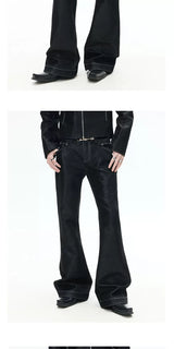 Mid Rise Flare Silver Riveted Jeans