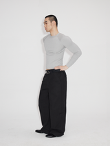 Lightweight Ribbed Knit Long Sleeve