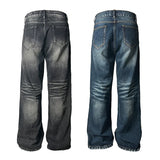 Wave Whisker Loose Flared Jeans