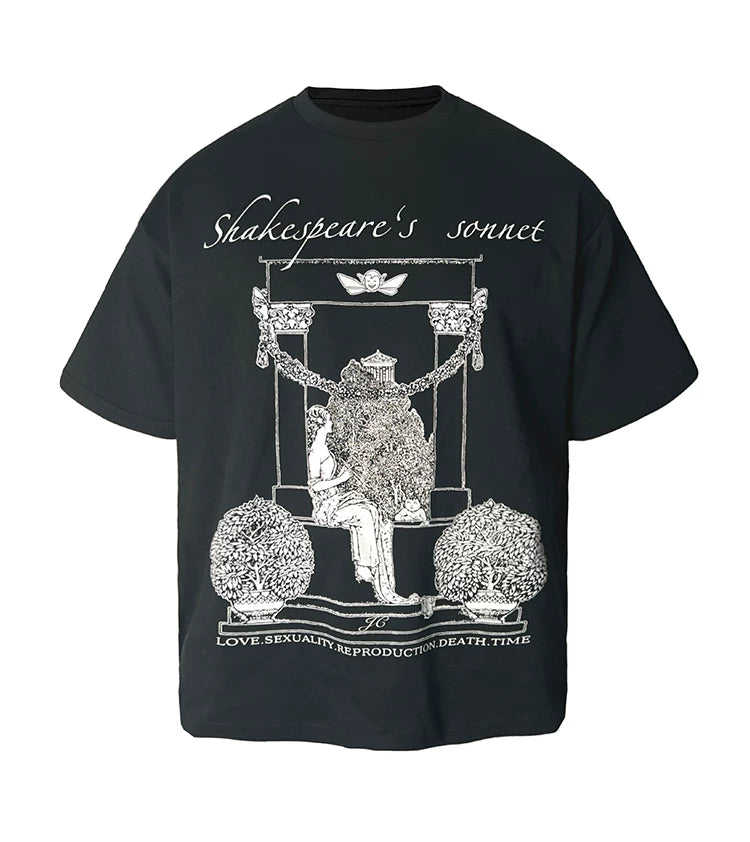 Shakespeare Poetry Heavyweight White Cotton Tee