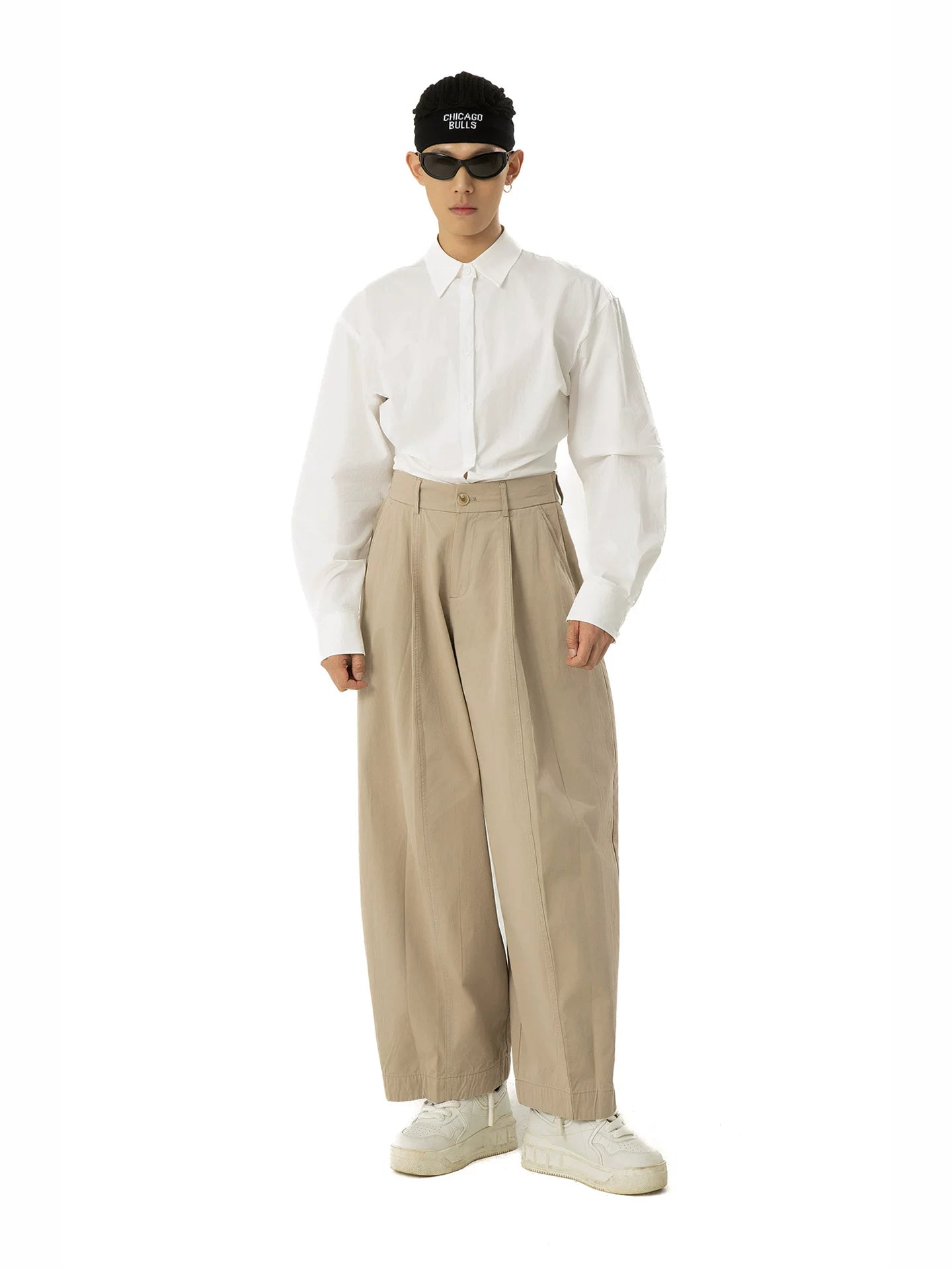 Casual Men's High-waisted Wide Leg Pants