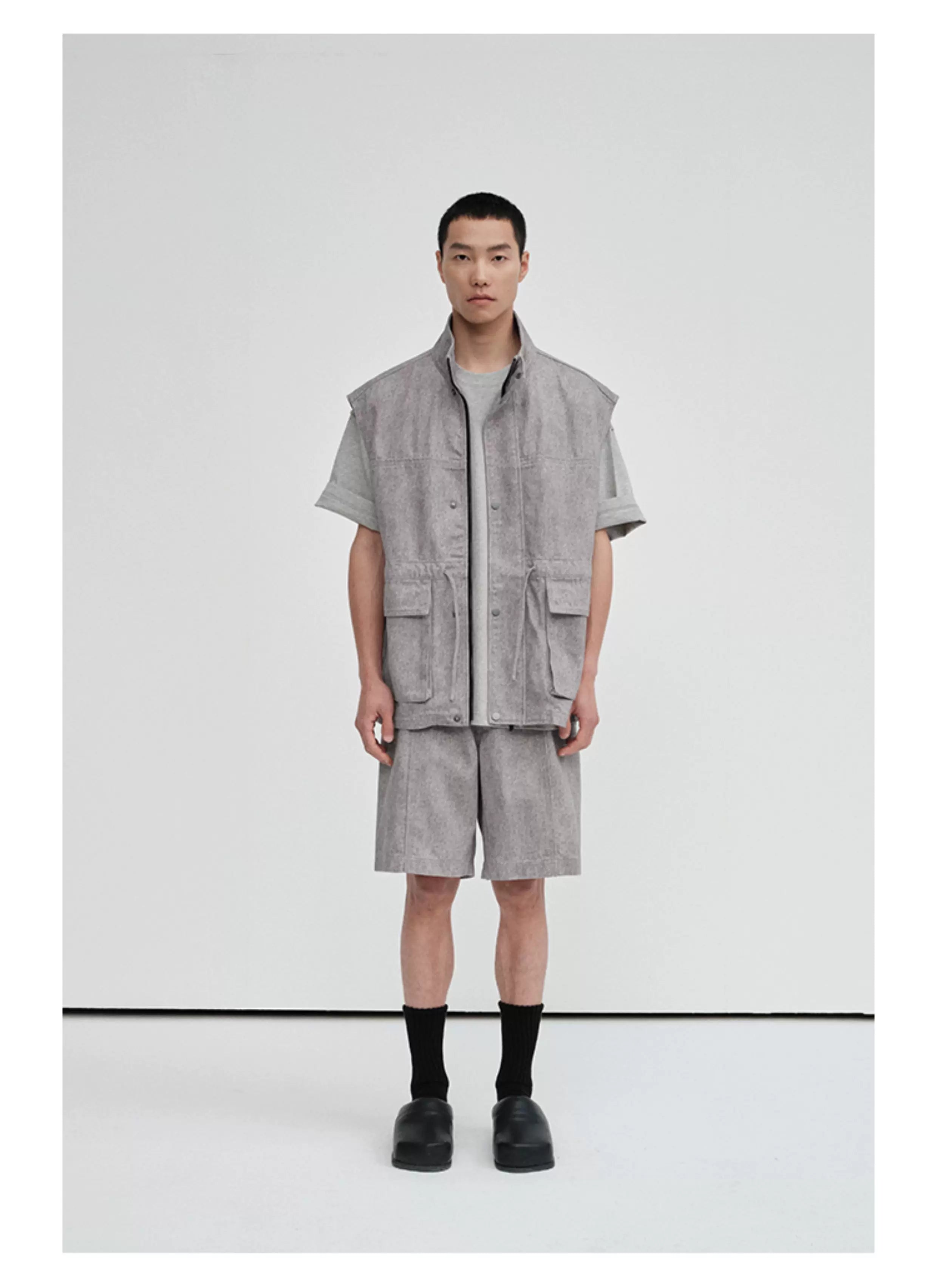 Crew Neck Raw Hem Short-Sleeve Tees
