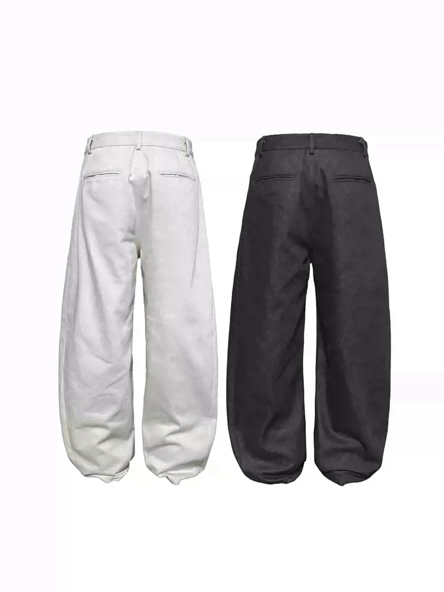Distressed Fleece Lined Banana Jeans