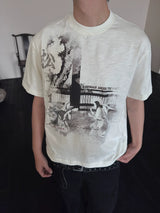 Ink Print Quick-drying Loose Cotton Tees