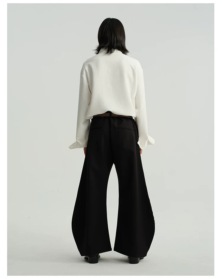 Two-Tone Wide Leg Machete Pants