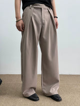 Pleated A-line Tailored Casual Pants