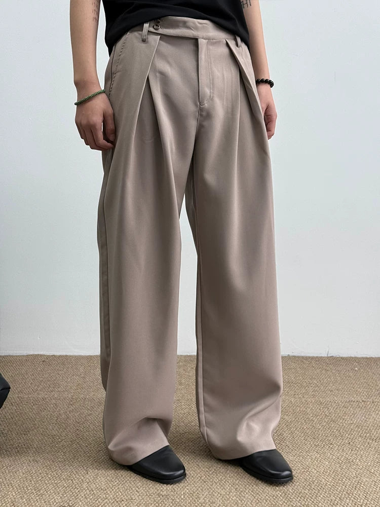 Pleated A-line Tailored Casual Pants