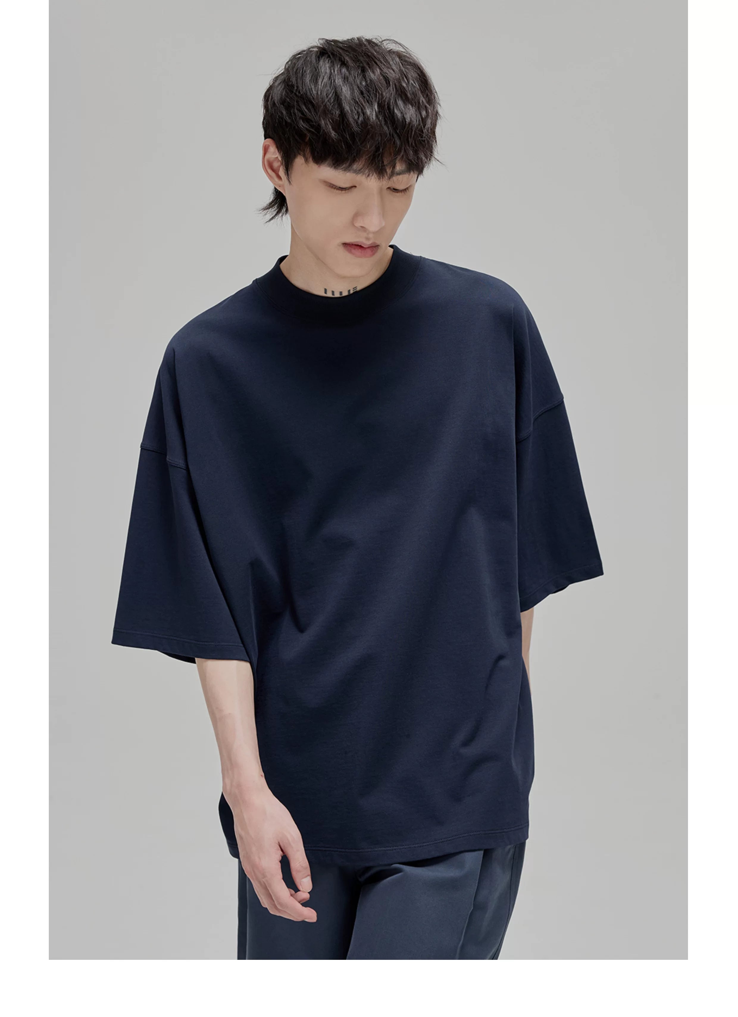 Vintage Ribbed Half Sleeve Tees