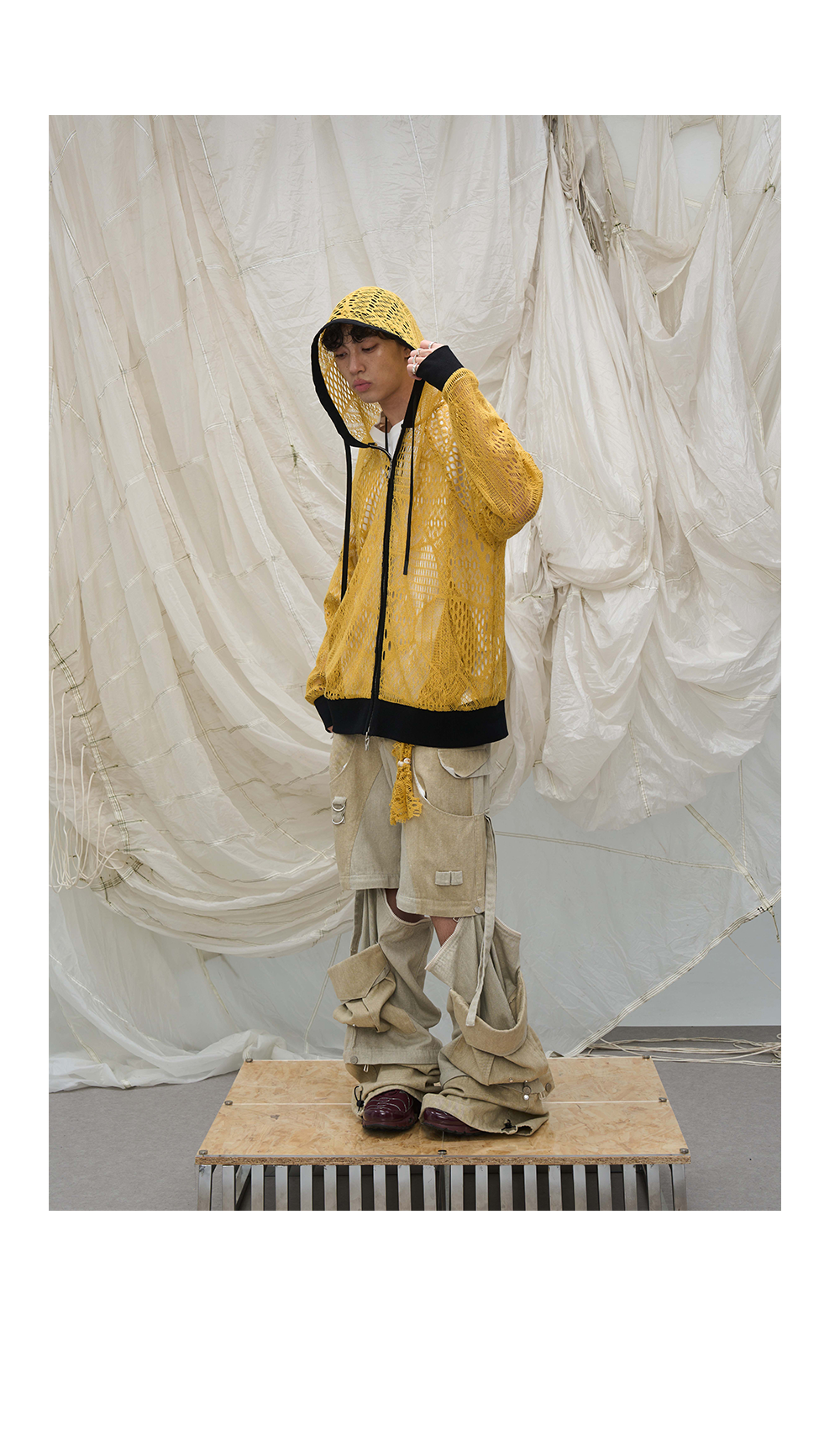 Multi-Length Detachable Patchwork Cargo Pants