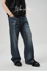 Wave Whisker Loose Flared Jeans
