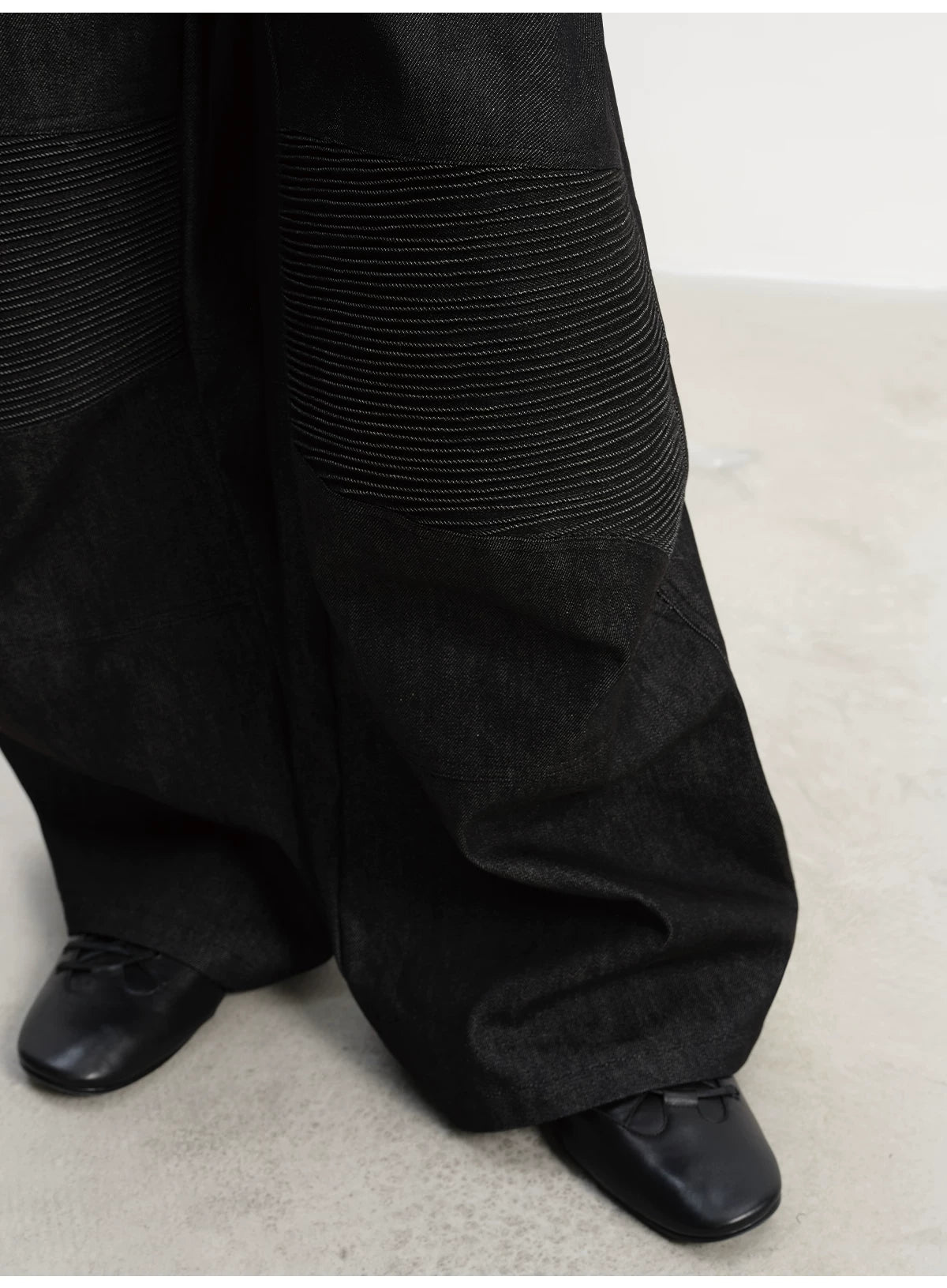 Washed Wide Leg Straight Denim Jeans