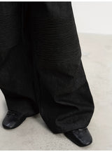 Washed Wide Leg Straight Denim Jeans