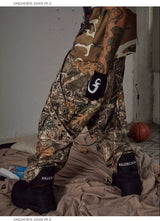 Detachable Bow Wide Leg Camo Pants