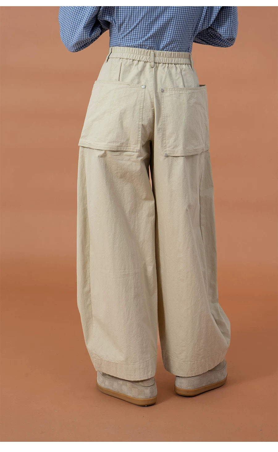 Men's Curved Wide Leg Cargo Pants