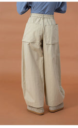 Men's Curved Wide Leg Cargo Pants