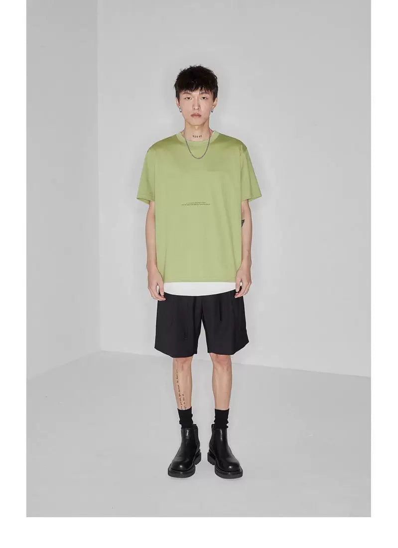 Double-sided Color-block Printed Pima Cotton Tee
