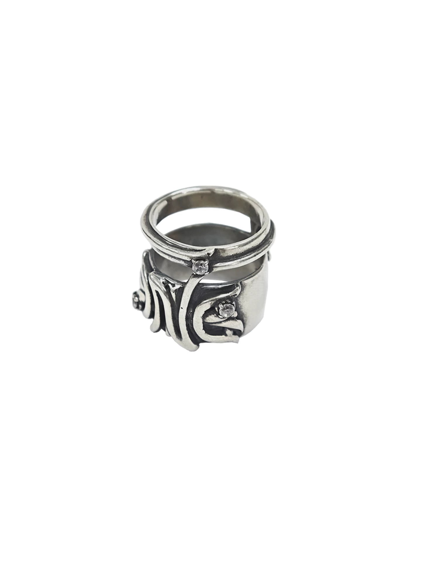 Handmade Aged Gothic 925 Silver Bracelet