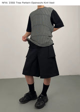 Assorted Colors Tree Cutout Knit Vest