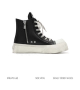 JumboHigh Oreo Distressed High-Top Leather Sneakers