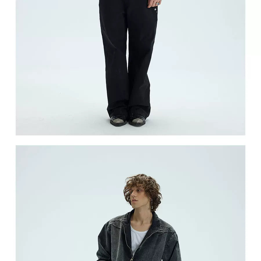 Cropped Loose Red Lined Puffer Coat