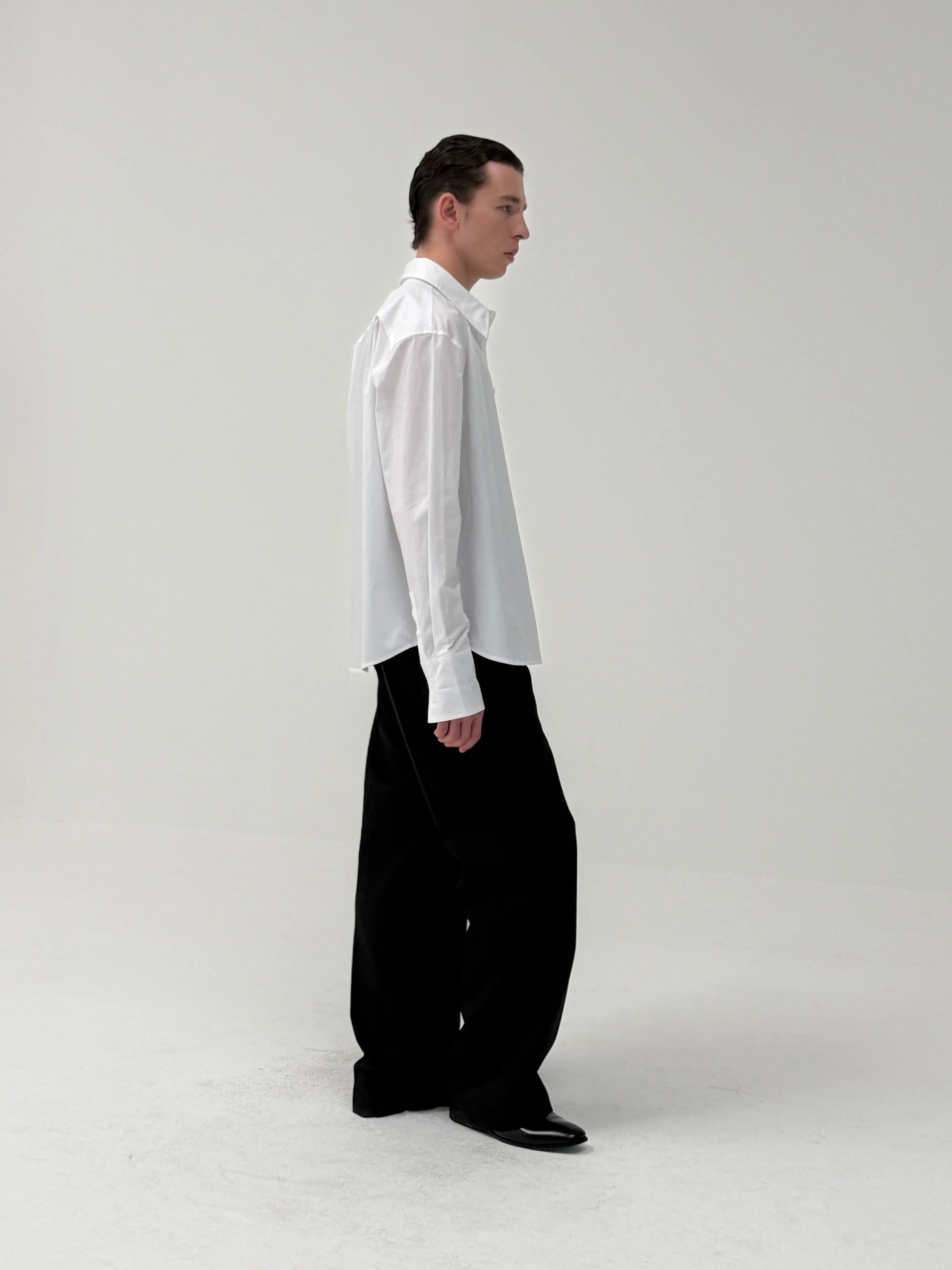 Satin Dress Shirts French Wide Sleeves