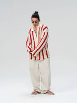100% Cotton Knit Striped Top