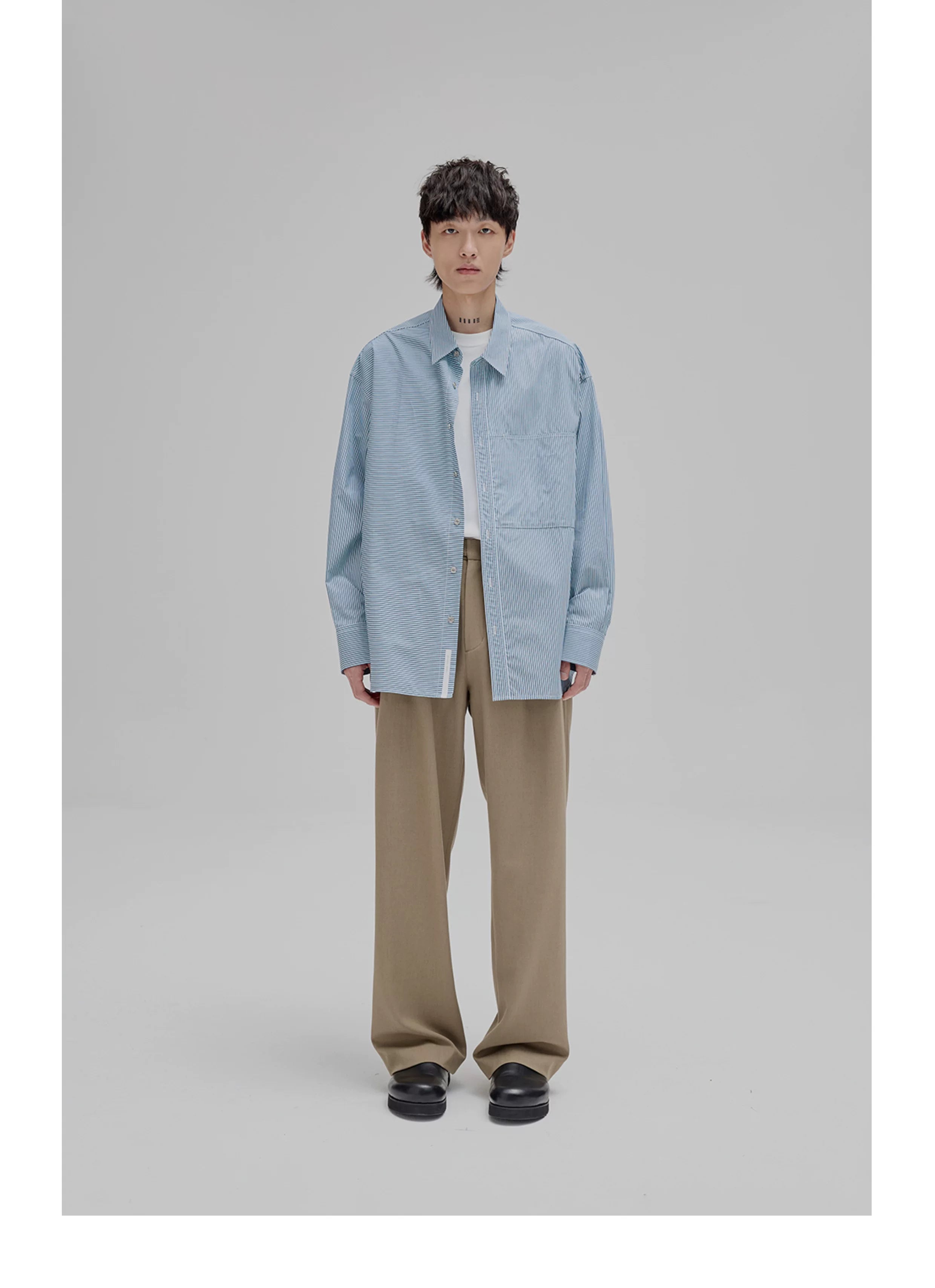 Striped Paneled Pocket Shirt