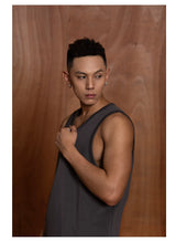Green Grey Men's Sports Tank Tops