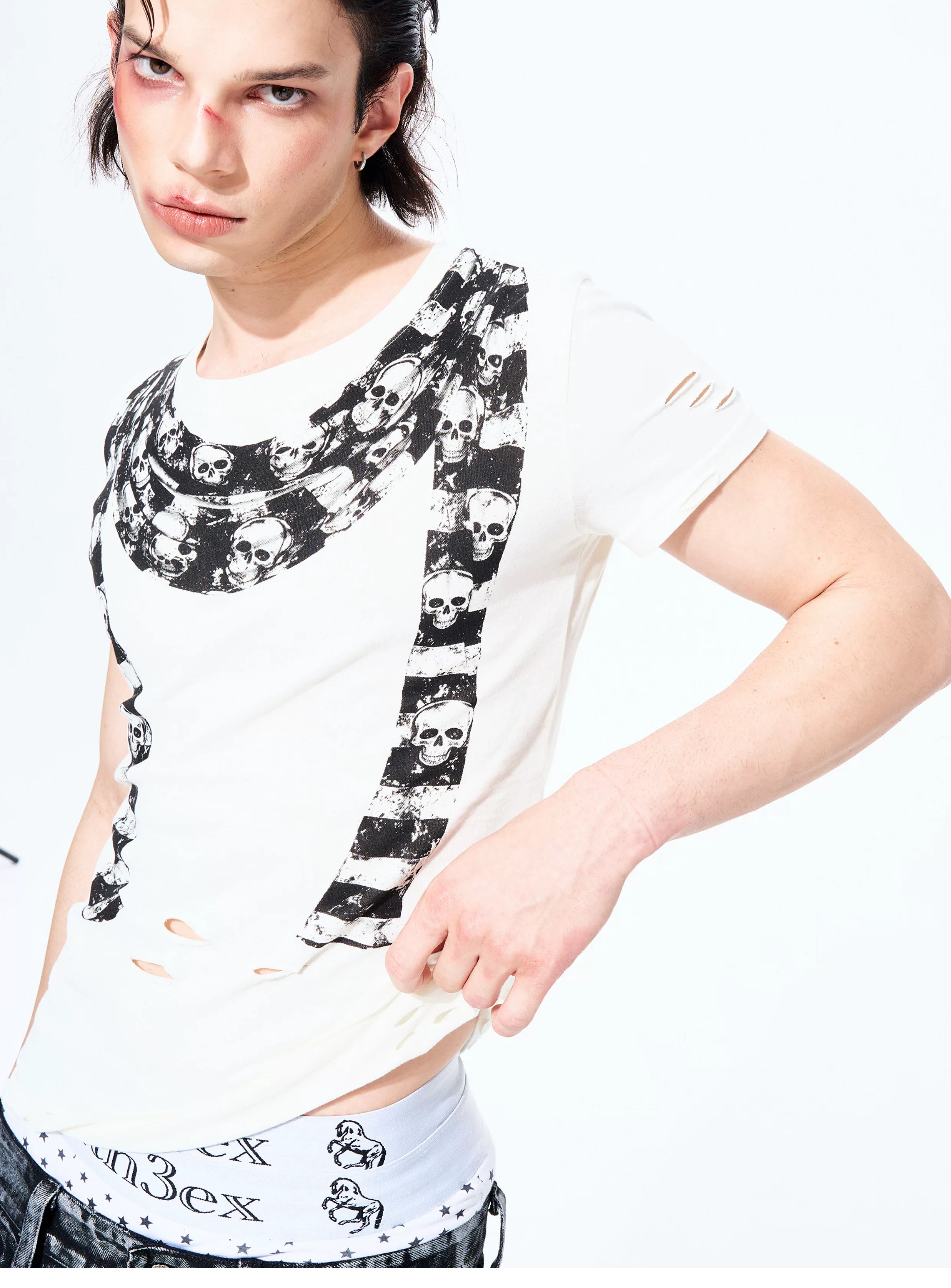Men's Slim Skull Print Tee