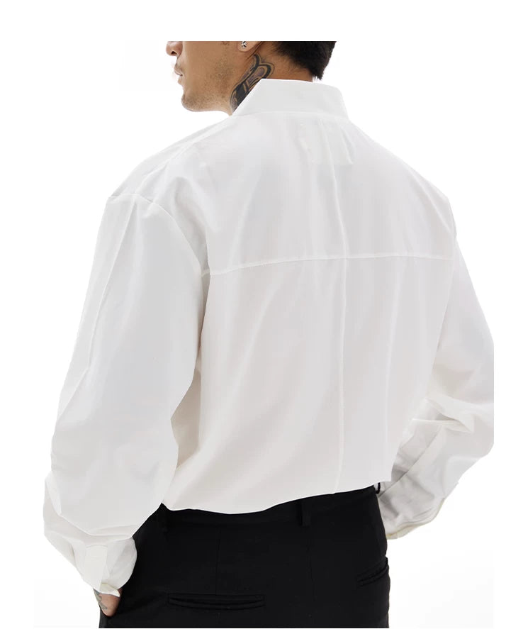 Loose V-Neck Pullover Shirt
