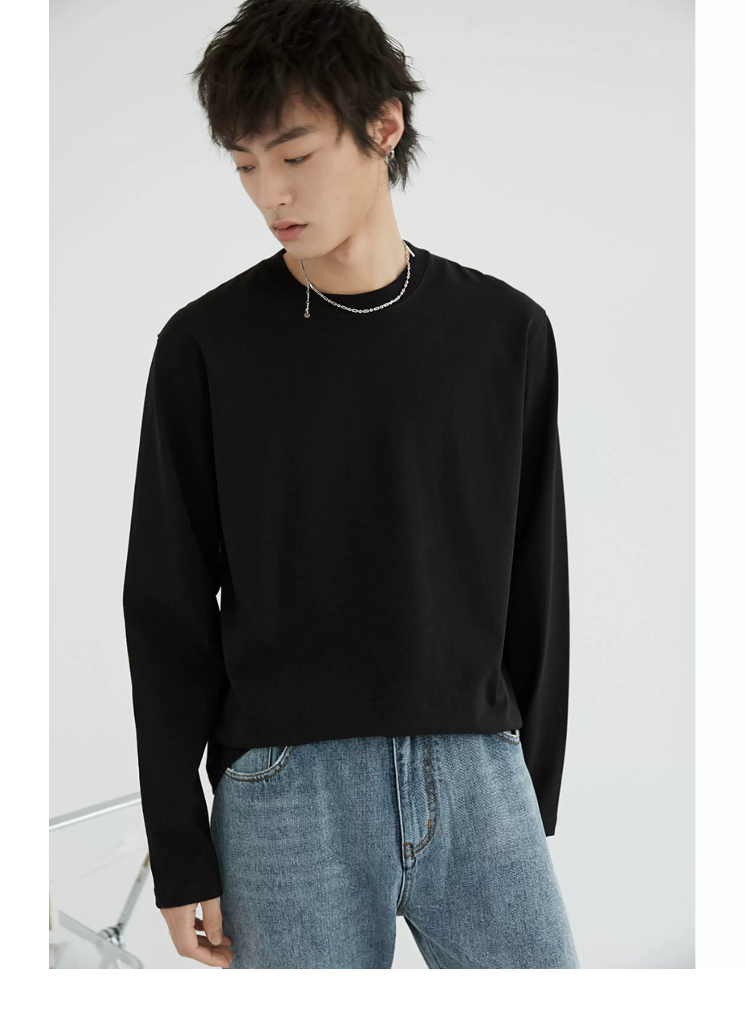 Long-Sleeved Mercerized Combed Tee