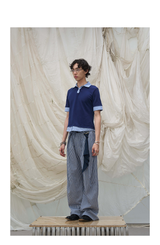 Plaid Casual Pants With Detachable Scarf