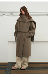 Men's Long Wool Shawl Coat