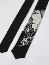 8cm Wide Preserved Flower Print Tie