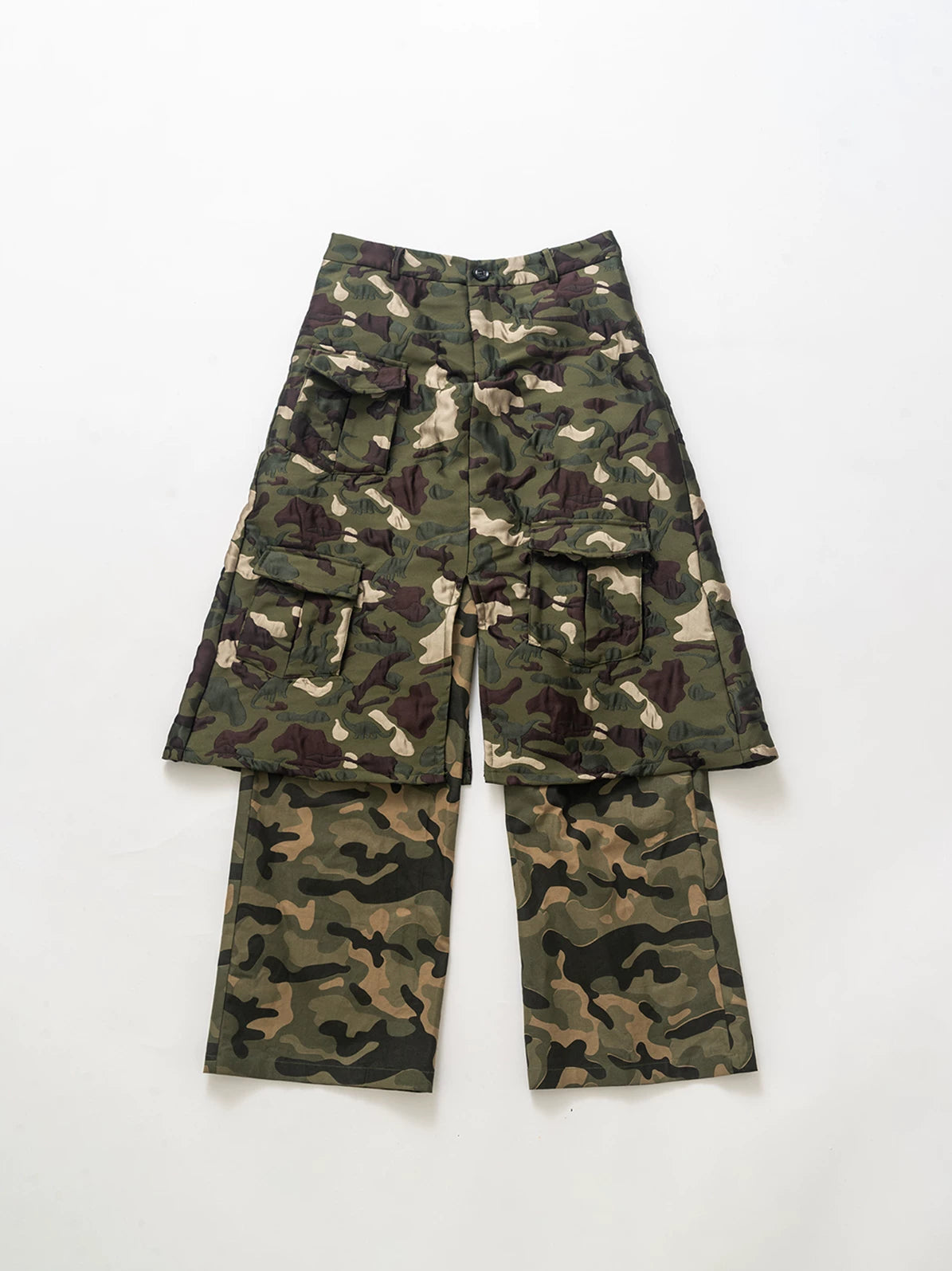 Cute Unisex Military Double-layer Dinosaur Skort